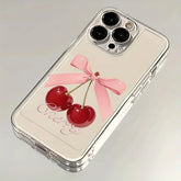 Cherry Bow Clear Case for iPhone